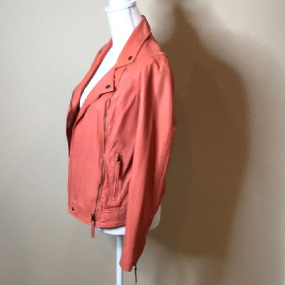 LUCKY BRAND Leather Moto Jacket - Picture 4 of 16